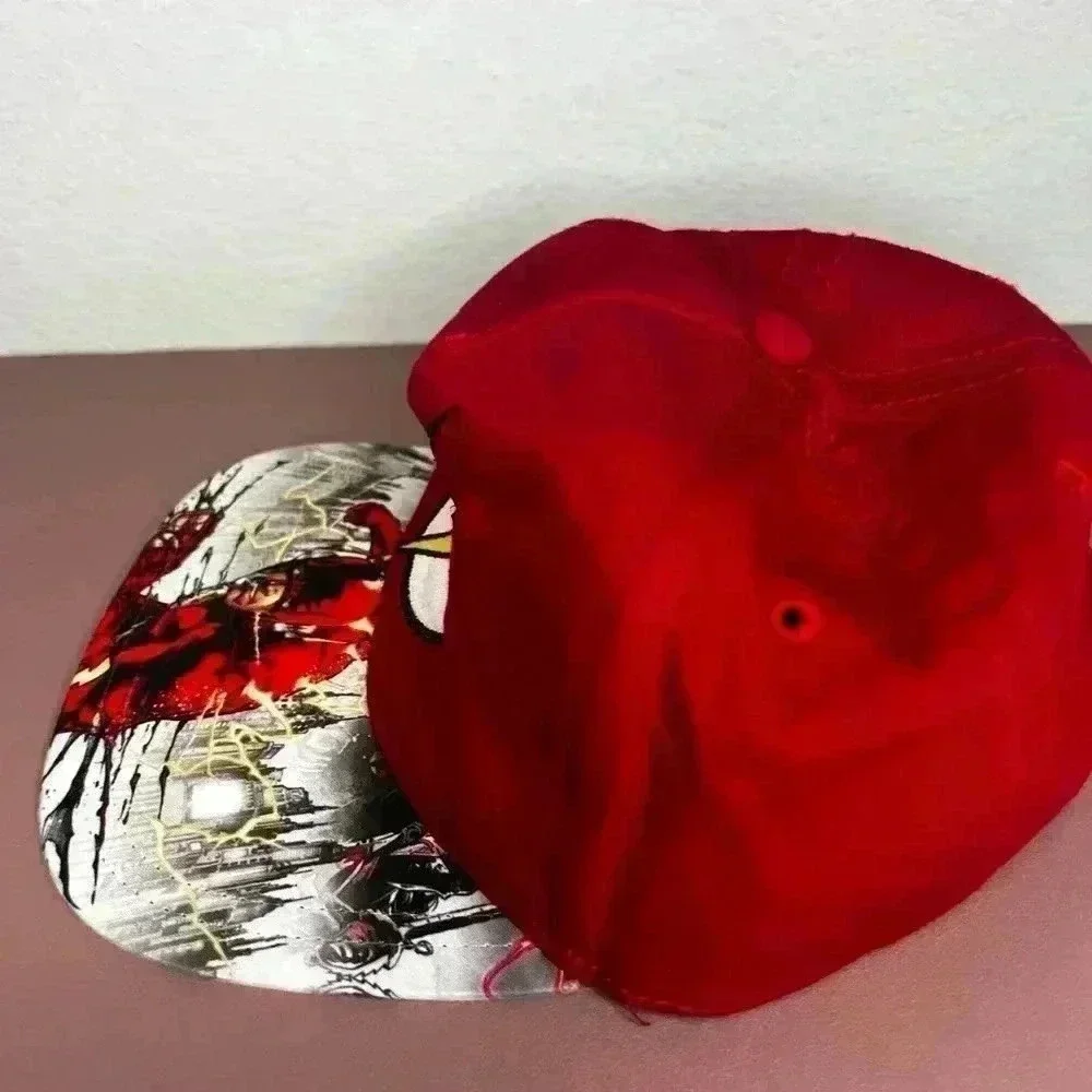 The Flash Youth Size Snap Back Red With A Multi Colored Brim Logo Hat / Cap